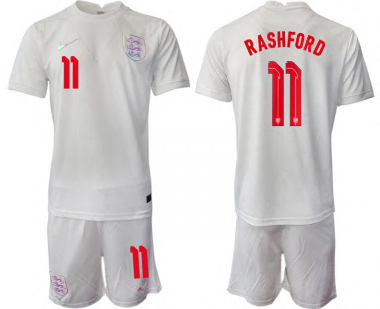 2022 UEFA European England Women's Euro Heimtrikot Kurzarm mit Aufdruck RASHFORD 11