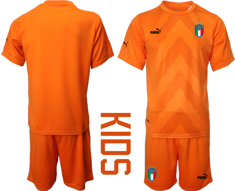 Italien Trikots Torwarttrikot für Kinder 2022-23 Orange Online Kaufen