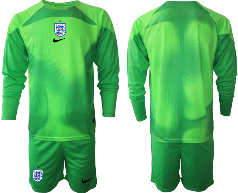 England Torwarttrikot 2022/23 orange Trikotsatz für Herren Langarm + Kurze Hosen