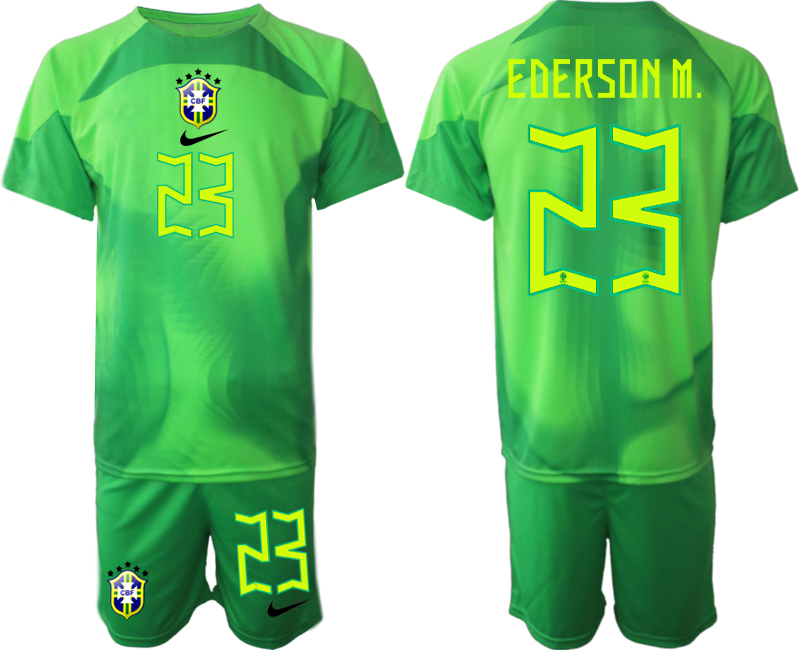 Brasilien Torwarttrikot 2023 Trikotsatz Kit Sale für Herren EDERSON M. 23