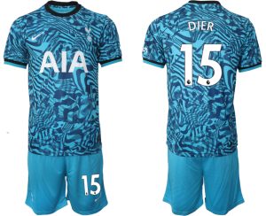 Herren Tottenham Hotspur 2022-23 Third Kit mit Aufdruck DIER 15