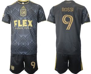 LAFC Los Angeles FC 2022 Heimtrikot schwarz golden für Herren ROSSI 9