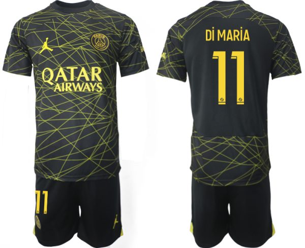 Herren Fußballtrikot Paris Saint-Germain PSG 2023 Drittes Auswärtstrikot Trikotsatz Di MARiA 11