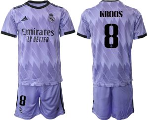 Herren Fußballtrikot Real Madrid 2022-2023 Auswärtstrikots mit Aufdruck KROOS 8