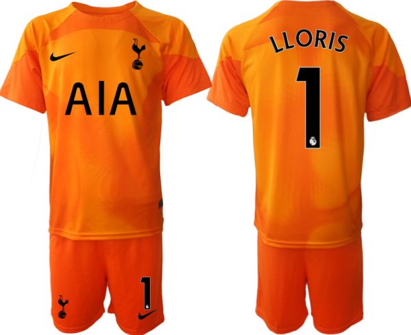 Herren Tottenham Hotspur 2023 Torwarttrikot Fußballtrikot Trikotsatz mit Aufdruck LLORIS 1