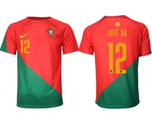 Neuen Fussballtrikots Portugal Heimtrikot WM 2022 Kurzarm mit Aufdruck JOSE SA 12