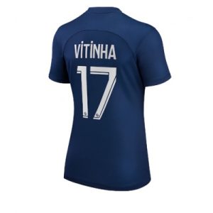 Damen Fußballtrikot Paris Saint-Germain PSG Heimtrikot 22-23 Kurzarm Vitinha Ferreira 17