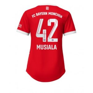 Frauen Fußballtrikots FC Bayern Munich Heimtrikot 2022-23 rot Kurzarm Jamal Musiala 42