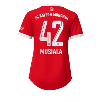 Frauen Fußballtrikots FC Bayern Munich Heimtrikot 2022-23 rot Kurzarm Jamal Musiala 42