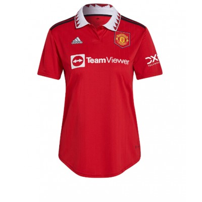 Frauen Trikot Kurzarm Manchester United Heimtrikot 22-23 rot