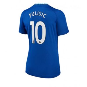 Fussballtrikots Günstig Frauen Chelsea Heimtrikot 2022-23 Kurzarm Christian Pulisic 10