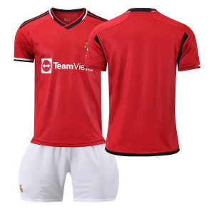 Kinder Günstig Fussballtrikots Manchester United 23-24 Trikot Personalisierbar