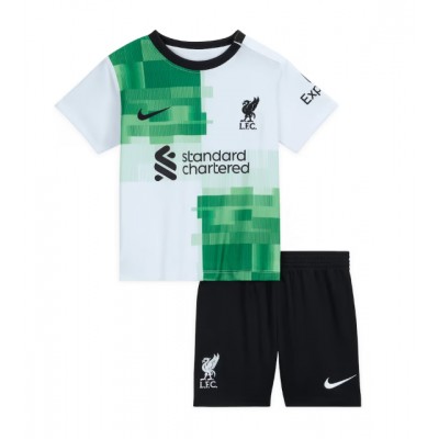 Kinder Liverpool 2023-24 Auswärtstrikot Fußballtrikots Set Personalisierbar