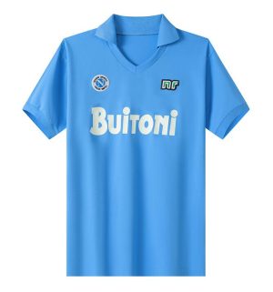 SSC NAPOLI Vintage 1986/87 Heimtrikot blau Kurzarm Günstig Fussballtrikots