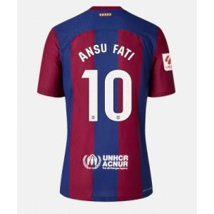 Neuen Frauen Barcelona Heimtrikot 2023-24 Kurzarm Ansu Fati 10