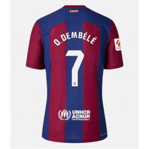 Neuen Frauen Barcelona Heimtrikot Frauen 2023-24 Kurzarm Ousmane Dembele 7