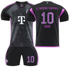 Kinder Fußball Trikot Bayern München 2023-24 Auswärtstrikot bestellen mit Aufdruck SANÉ 10