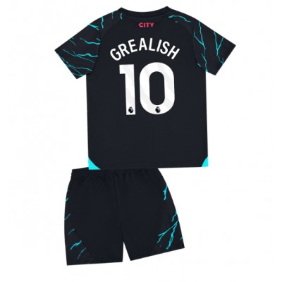 Kinder Manchester City 3rd trikot 2023-2024 Trikotsatz Jack Grealish 10