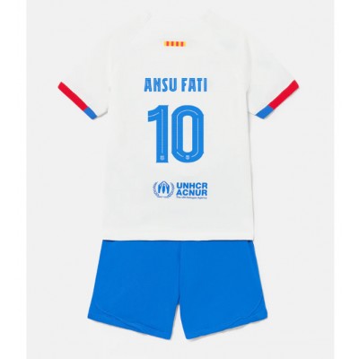 Kindertrikot FC Barcelona Auswärtstrikot 2023-24 Fußballtrikot Trikotsatz Ansu Fati 10