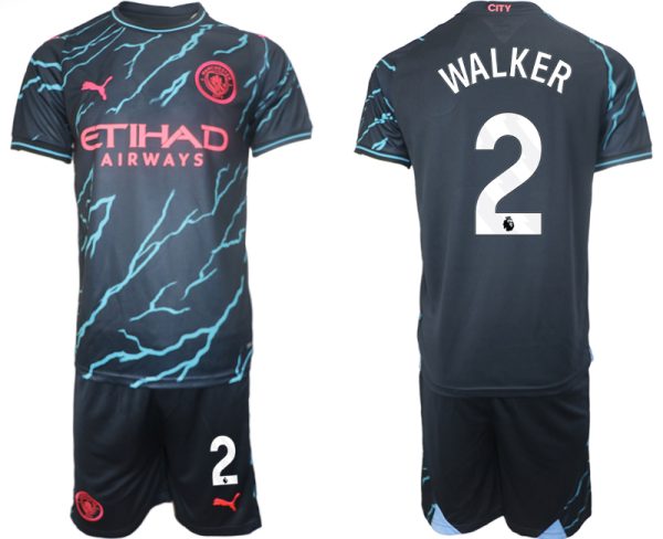 Fußballtrikot Herren Sale Manchester City Drittes Trikot 2023/24 Kyle Walker 2