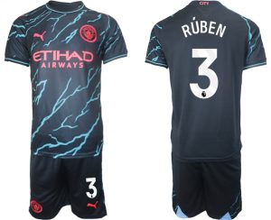 Fußballtrikot Herren Sale Manchester City Drittes Trikot 2023/24 Ruben Dias 3