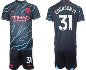 Herren Set Manchester City Drittes Trikot 2023/24 bestellen mit Aufdruck Ederson M. 31