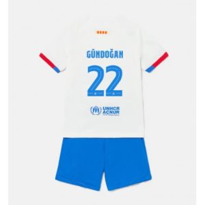 Kindertrikot FC Barcelona Auswärtstrikot 2023-24 Fußballtrikots Set Ilkay Gundogan 22