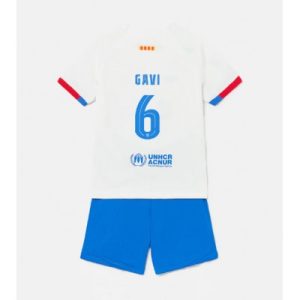 Kindertrikot FC Barcelona Auswärtstrikot 2023-24 Fußballtrikots Set Paez Gavi 6