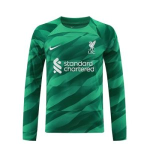 Fußballtrikot für Herren Liverpool Torwart 3rd trikot 2023-24 grün Langarm