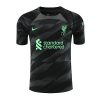 Fußballtrikot für Herren Liverpool Torwart Auswärtstrikot 2023-24 schwarz Kurzarm