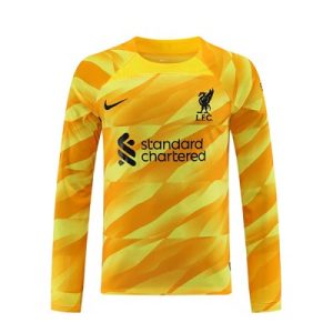 Fußballtrikot für Herren Liverpool Torwart Heimtrikot 2023-24 gelb Langarm