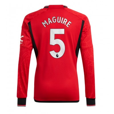 Günstige Fußballtrikots Manchester United Heimtrikot 2023-24 Langarm Harry Maguire 5