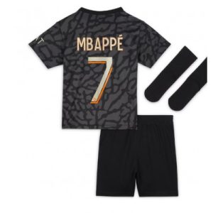 Günstige Kinder Fußball Trikotsatz Paris Saint-Germain PSG 3rd trikot 2023-24 Kylian Mbappe 7