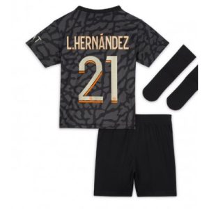 Günstige Kinder Fußball Trikotsatz Paris Saint-Germain PSG 3rd trikot 2023-24 Lucas Hernandez 21