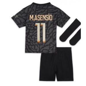 Günstige Kinder Fußball Trikotsatz Paris Saint-Germain PSG 3rd trikot 2023-24 Marco Asensio 11