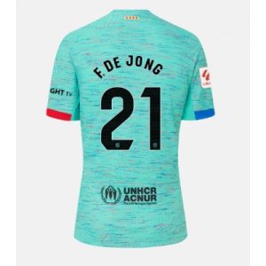 Herren FC Barcelona 23-24 Drittes Trikot blau Kurzarm Frenkie de Jong 21