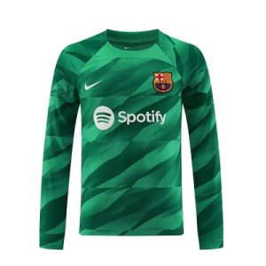 Herren FC Barcelona Torwart Heimtrikot 2023-24 grün Langarm