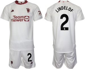 Herren Fußball trikotsatz Manchester United 2023-2024 Drittes Trikot LINDELOF 2