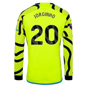 Herren Fußballtrikot Arsenal Auswärtstrikot 2023-24 gelb Langarm Jorginho Frello 20