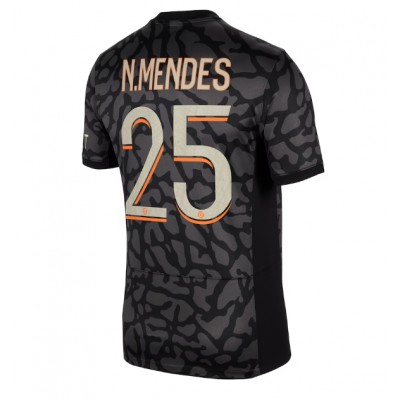 Herren Paris Saint-Germain PSG 3rd trikot 2023-24 Kurzarm Nuno Mendes 25