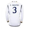 Herren Real Madrid 2023-24 Heimtrikot weiß Langarm Eder Militao 3