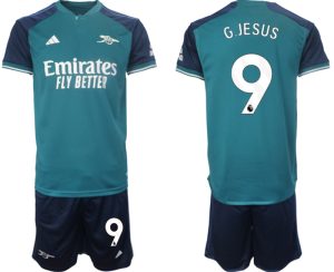 Günstige Fußballtrikots Arsenal 23-24 Drittes Trikot Dunkelgrün Gabriel Jesus 9