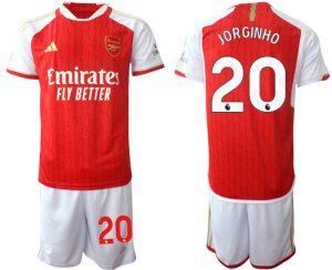 Günstige Fußballtrikots Arsenal Heimtrikot 2023-24 rot-weiss Herren Set Jorginho 20