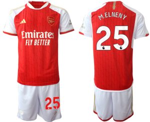 Günstige Fußballtrikots Arsenal Heimtrikot 2023-24 rot-weiss Herren Set Mohamed Elneny 25