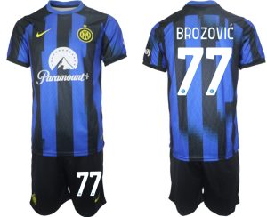 Günstige Fußballtrikots trikotsatz Inter Milan Heimtrikot 2023-24 Marcelo Brozović 77