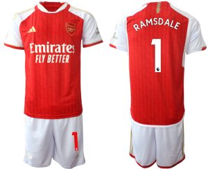 Günstige Herren Set Arsenal Heimtrikot 2023-24 rot-weiss bestellen Aaron Ramsdale #1