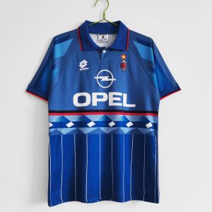 Herren AC Milan 1995-96 Kurzarm blau Retro Fußballtrikots