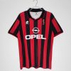 Herren AC Milan 1995-96 Kurzarm rot schwarz Retro Fußballtrikots