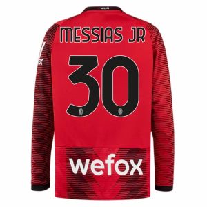 Herren Fußballtrikots AC Milan Heimtrikot 2023-24 Langarm mit Namen Lionel Messias Jr 30