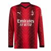 Herren Fußballtrikots AC Milan Heimtrikot 2023-24 Langarm Personalisierbar